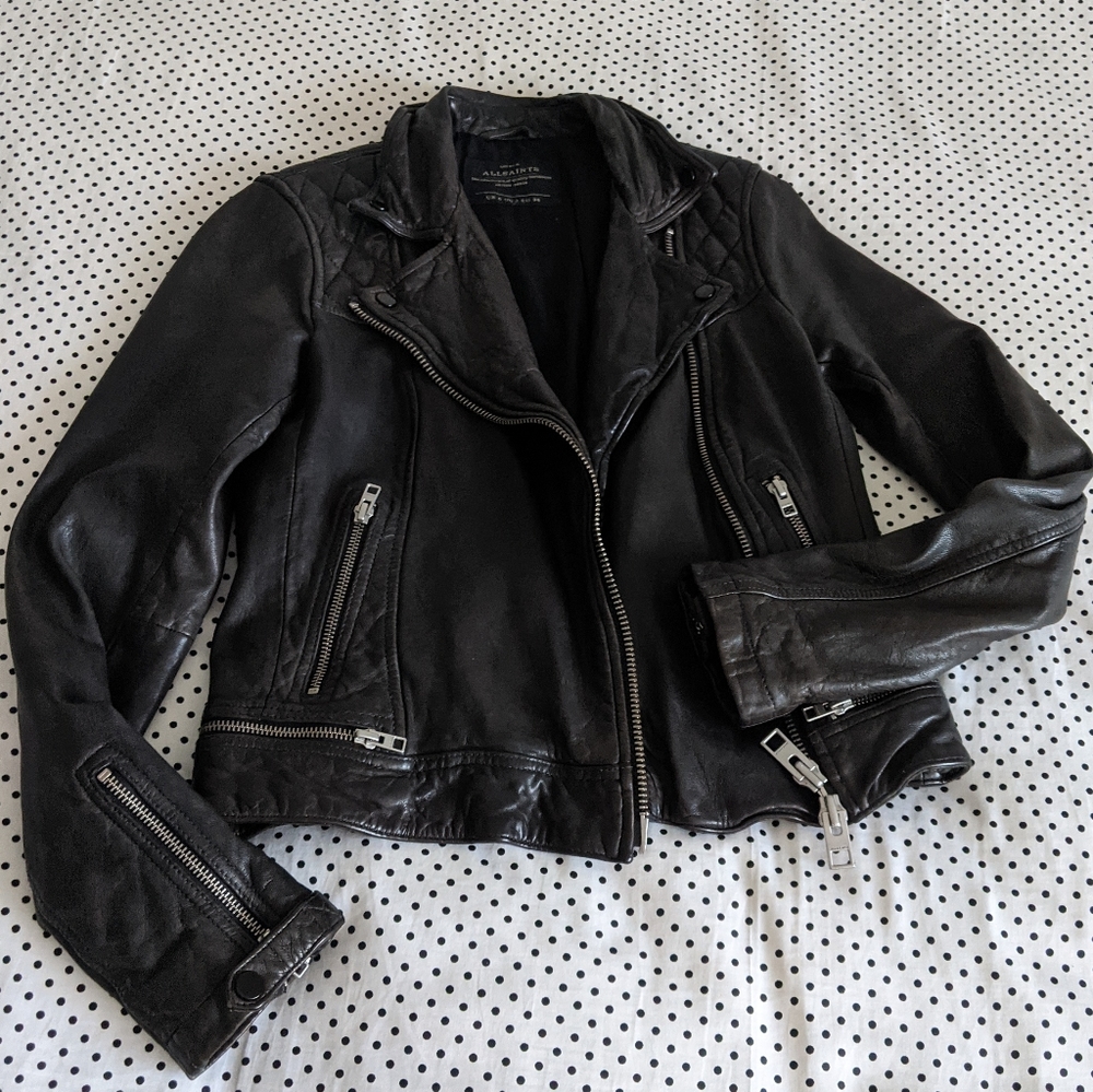 All Saints Conroy Leather Biker Jacket